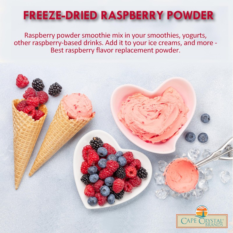 Raspberry powder, 8oz | 100% Natural Fruit Powder | Freeze-Dried