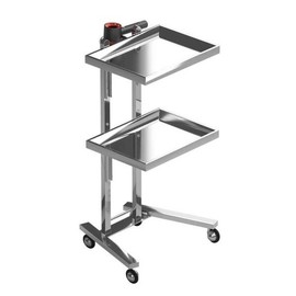 미용실 정리대 스텐 트롤리 카트 드레싱 살롱 웨건 [브라운] Salon Organizer Stainless Trolley Cart Dressing Salon Wagon [Brown]