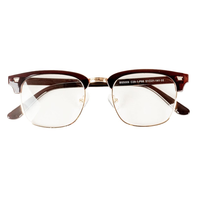 iB-iP Women's Retro Half Rim Classic Fashion Clear Lens Glasses,