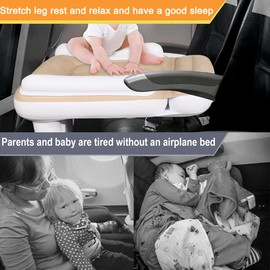 JANTEELGO Air Baby Aeroplane Must Have Portable Aeroplane Seat Extension Children Sleeping (Air Pump Not Included) - Inflatable Airplane Bed Baby Fits Most Seats for Flights Car