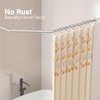 Yampos Diamond Shaped Corner Shower Curtain Rod, [Both Sides: 22"-34.8",