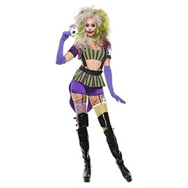 Starline Women's Mad Gambler Sexy 5 Piece Costume Set, Purple/Green, Small