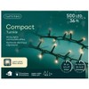 Lumineo 500 LED Warm White Christmas Compact Lights Set, Green