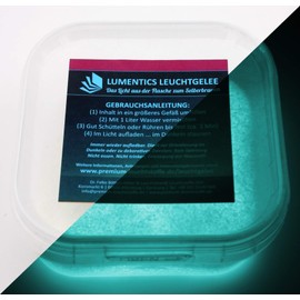 lumentics Mix for glow-in-the-dark light reservoir - makes 1 litre glow-in-the-dark water reservoir for light set or night light (natural/blue-green)