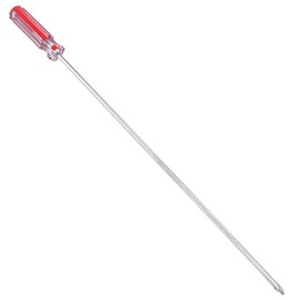 Piutouyar 8 Inch Phillips Screwdriver, Extra Long Shaft Cross Head Screwdriver #1 Magnetic Tip Screwdrivers Long Screwdriver for Repair Home Improvement, Red