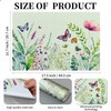 Vinyl Butterfly Floral Green Placemats - Set of 4, Heat