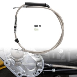 TIGERSGATE 68 11/16" Extended Clutch Cable for 1987-2006 Harley Twin Cam & Evolution Engines with 5-Speed Transmission Touring Dyna Models, Chrome