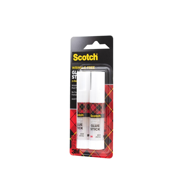 Scotch Wrinkle-Free Glue Sticks, 2 Pack, .27 oz Each