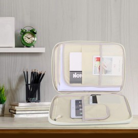 Yosooo Universal A4 Document Bags,Portfolio Organizer- Waterproof Travel Gear Organizer Zipper Case/Document File Bag for, Notebooks, Pens (Black)