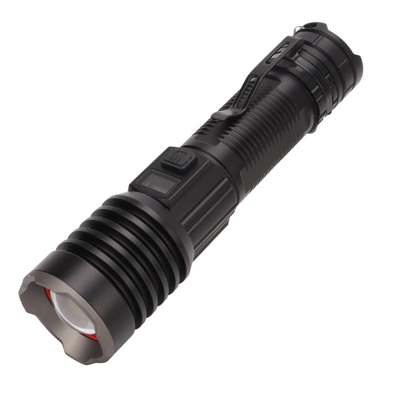 LED Flashlight USB Charging IPX4 Waterproof Aluminium Alloy Intelligent Digital
