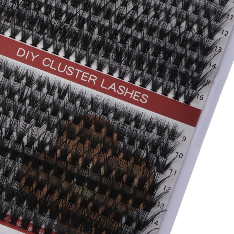 DIY Lash Extension Kit 240pcs Individual Eyelash 9‑16mm Clusters Eyelash