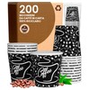 200 Coffee Paper Glasses 65ml BlackCUP Eco Friendly Biodegradable Disposable