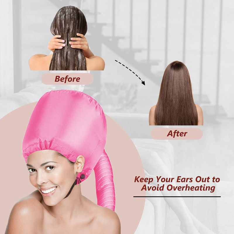 Safety Portable Hair Dryer Bonnet Attachment for Hair Styling -