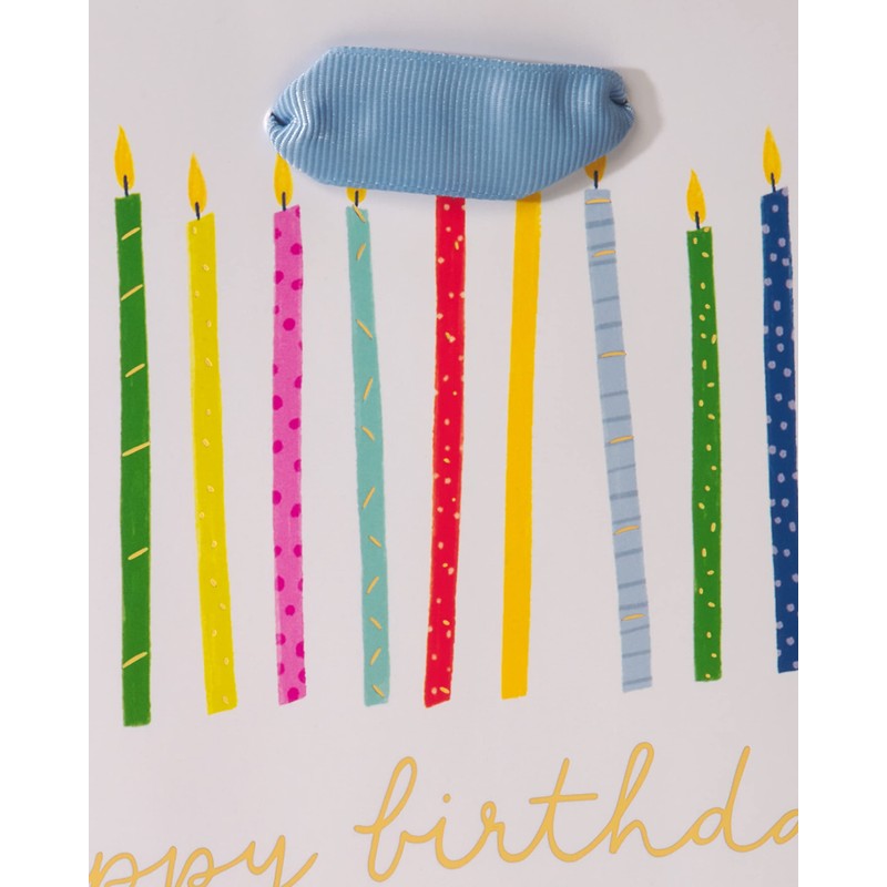 Papyrus 9" Birthday Gift Bag, Happy Birthday Candles (1 Bag)