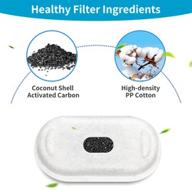 OMIPAWZ 4 Pack Cat Water Fountain Filter with 4 Sponges,Pet Water Dispenser Fountain Replacement Filters for Stainless Steel 3.2L Pet Drinking Fountain