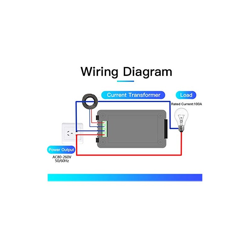 AC Current Voltage Amperage Power Energy Panel Meter LCD Digital