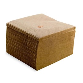 MORIGAMI Tovaglioli di carta, colore naturale, 30 x 30 cm, 100 pezzi, 2 strati, lisci con bordo, ad alto assorbimento, monouso per alberghi, ristoranti, eventi e catering