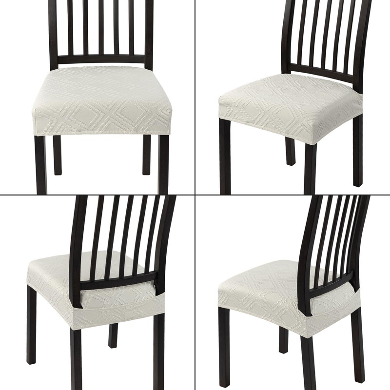 SearchI Waterproof Dining Chair Seat Covers Set of 6, Washable