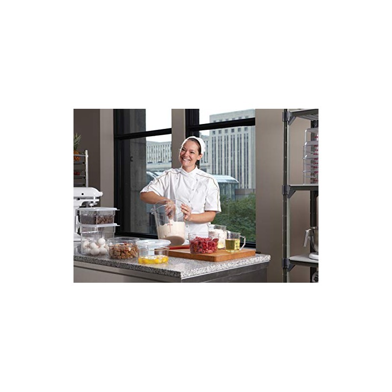 Cambro 2SFSCW135 Food Storage Container, 2 Quart, 7-1/4" x 7-1/4"
