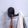 BOOKARROW Matte Black Bathroom Towel Hooks, Wall Mounted Heavy Duty