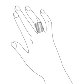 Coil Cubic Zirconia Pave CZ Slinky Modern Full Finger Two Finger Ring 925 Sterling Silver