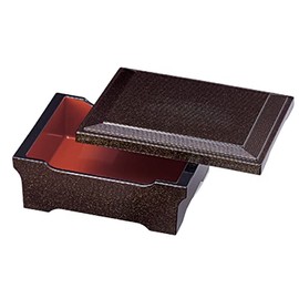 J-kitchens Eel Heavy Box, Sensuji Kibuneshige Rashiuchi Red Coating, 7.4 x 5.7 x 2.9 inches (18.8 x 14.5 x 7.3 cm)