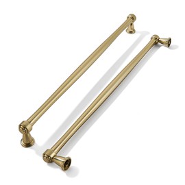 khtumeware 2 Pack 10 Inch(256mm) Brushed Brass Cabinet Pulls, Brushed Gold Kitchen Cabinet Handles Gold Kitchen Cabinet Hardware for Cupboard Drawer Handles Dresser Pulls