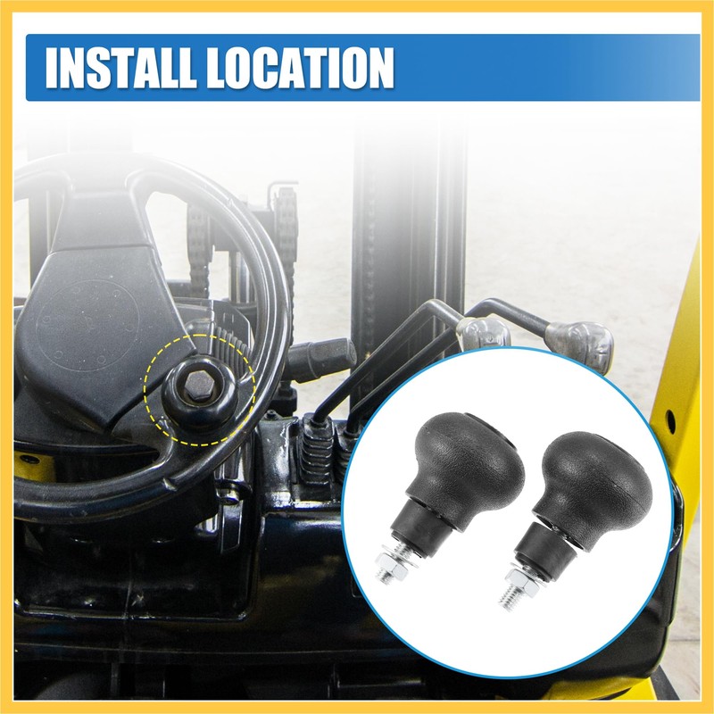 REPAIROCK 2pcs Steering Wheel Knob 8mm Screw Steering Wheel Knob