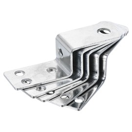 QUARKZMAN Furniture Shelf Z Shaped Corner Brace Plate Right Angle Bracket x 5 Pieces Wall Mounted Floating Support Hook Brackets [70 mm x 20 mm]