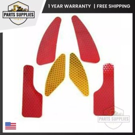 Aftermarket Golf Cart Reflector Kit (4 Red & 2 Amber) for Club Cart, EZGO, Yamaha