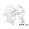 White Traverse Rod Slides Curtain Track Glider Hooks for Curtains(50