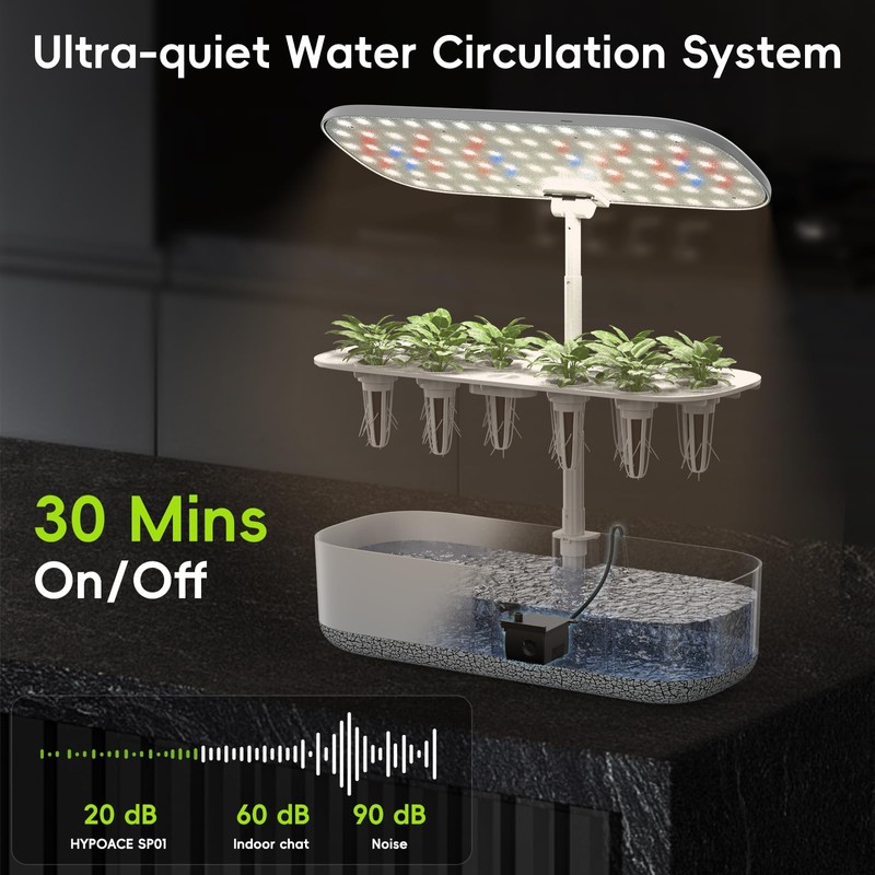 Large Hydroponics Growing System 14 Pods, Indoor Herb Garden with