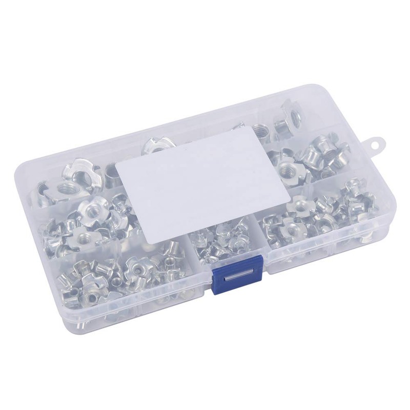 110pcs Durable T-nut, Stainless Steel Galvanized T Nuts Rivet Nut,