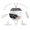 H Track Single Circuit 3-Wire Track Connector(Flexible Connector White)