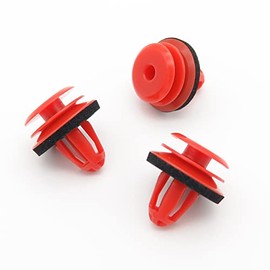 VVO Fasteners Plastic Exterior Windscreen or A-Pillar Trim Clip, Red (Pack of 10)