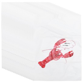 Disposable Bibs: 100PCS Plastic Crawfish Bibs Crab Lobster Bibs for Home Hotel Restaurant（40*60cm）