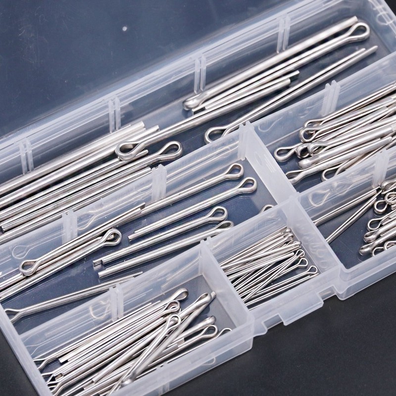 Hilitchi 90-Pcs Cotter Pin Assortment Kit - 304 Stainless Steel