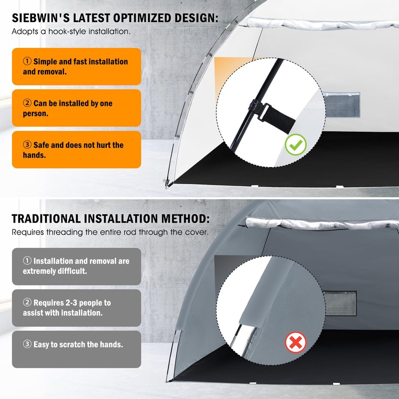 Portable Paint Booth Tent, Siebwin Extra Large 10(L) x6(W) x6.5(H)