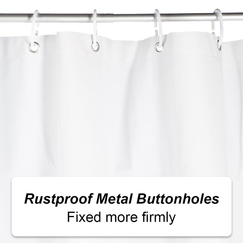 TheBlackSpot Polka Dot Shower Curtain Sets Black and White Small