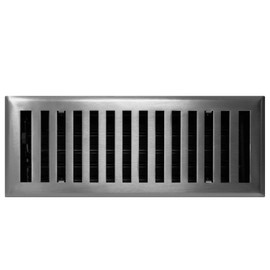 Madelyn Carter Contemporary Vent Cover, Solid Cast Brass Interior, Controls Air Flow, 4 x 12 inches (Overall Face: 5.25 x 13.5 inches), Brushed Nickel