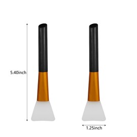 4 Pack Facial Brush, Makeup Spatula, Silicone Face Mask Applicator, Face Mask Brush for Skincare, Makeup Tools (Black)