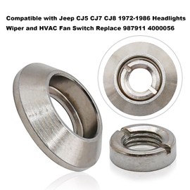 Hoypeyfiy Bezel Nut Set 987911 4000056 Dashboard Headlights Wiper Switch Bezel Nut Kit Replacement for Jeep CJ5/CJ7 CJ8
