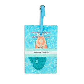 Hang Accessories Mermaid Wishes and Starfish Kisses Travel Journal & Vegan Leather Mermaid Luggage Tag Set
