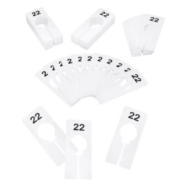 Unbranded Hangers Retail Clothing 2" x 5" Rectangular Plastic Size 22 Dividers 10Pcs White