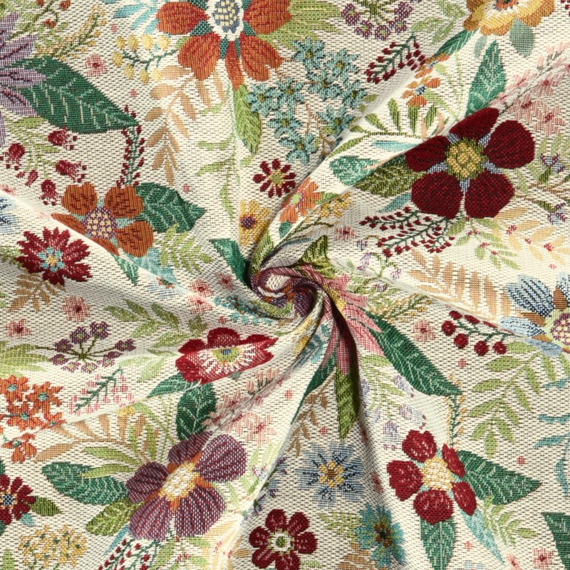 Erwin Müller 511898 Table Runner Flowers Natural Colourful Size 50