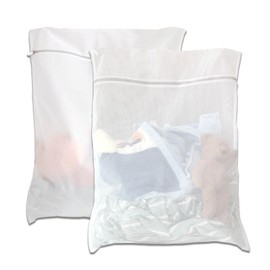 YUJIANmy Extra Large Mesh Laundry Bags for Washing Machine,2 Pack 31x23 inch Oversize Wash Bags with Zipper,for Delicate Clothing, Bedding, Curtain，Washing Sweater, Robes, Blanket, Jumbo Toys,