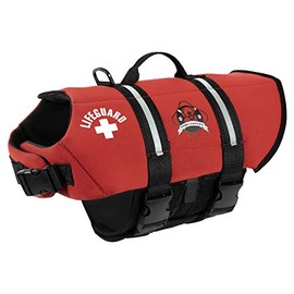 Paws Aboard Red Neoprene Life Jacket, Dog or Cat Life Preserver (XXSmall 2-6 Lbs)