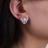 Atentuyi Butterfly Stud Earrings Silver Tiny CZ Earrings Crystal Stud