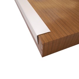 NeatiEase Aluminum Corner Guards, Peel and Stick Metal Corner Protector Molding Trim for Wall Door Frame Cabinet Protection, White, 4ft x 0.8in (2pcs)