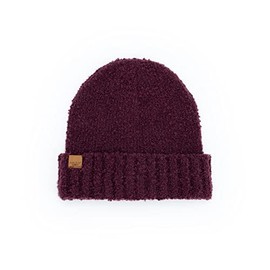 Britt's Knits Common Good Beanie for Women Cold Weather Extra Soft Ecofriendly Knit Hat Classic Cuff - Wine